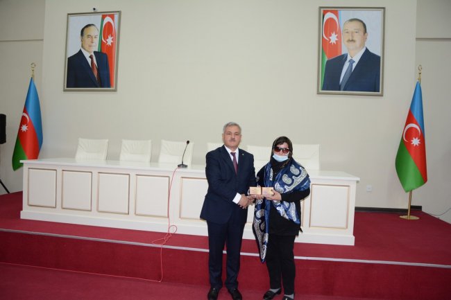 Tərtərdə 8 Noyabr-Zəfər Günü ərəfəsində Vətən müharibəsi şəhidlərinin ailə üzvləri ilə görüş keçirilib