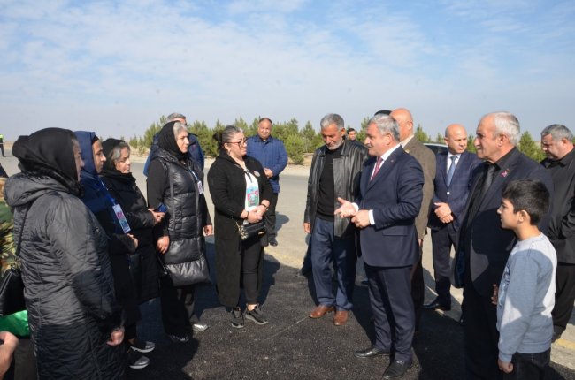 Tərtərdə Vətən müharibəsi şəhidlərinin xatirəsinə  inşa edilmiş bulağının açılışı olub