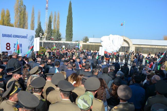 Tərtərdə 8 Noyabr-Zəfər Günü münasibətilə yürüş və tədbir keçirilib