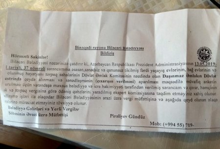 Binəqədidə camaatdan pul qoparmağın YENİ HOQQASI... - BU NƏDİ BELƏ?